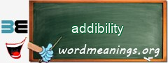 WordMeaning blackboard for addibility